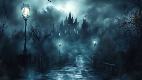 Foggy Night Castle