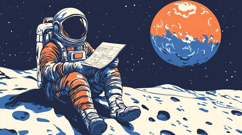Lost Astronaut on the Moon