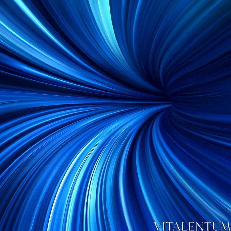 Swirling Blue Abstract Tunnel Vision