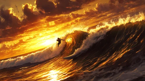 Sunset Wave Rider Art