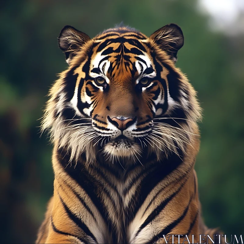 Striking Tiger Face Detailed View