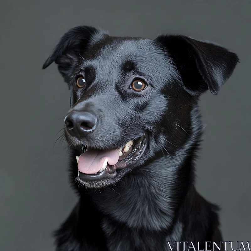 Expressive Black Dog Portrait