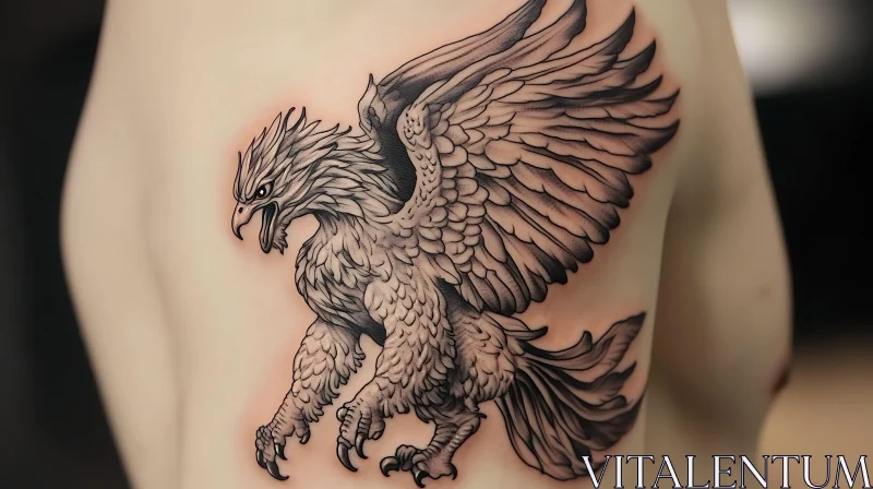 Monochrome Griffin Tattoo