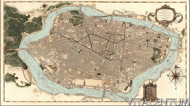 Antique Plan of Riverside City