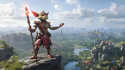 Fantasy Goblin on Cliffside