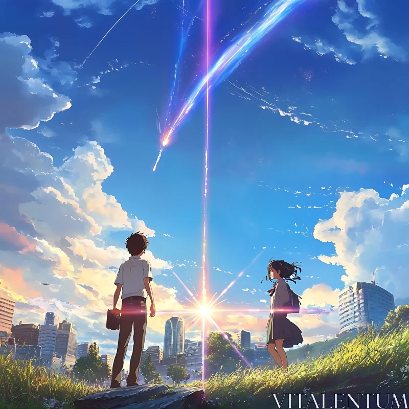 Celestial Phenomenon in Anime Landscape