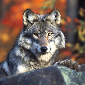 Wolf in Autumnal Splendor