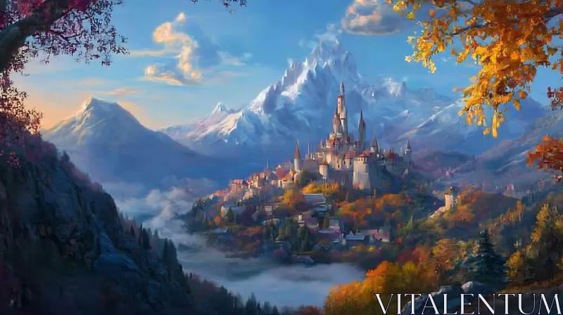 Fairytale Castle Amidst Mountains