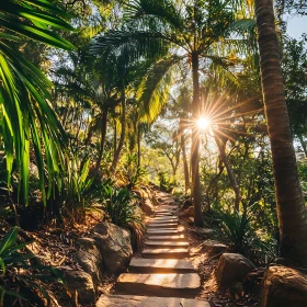 Forest Pathway in Sunlight