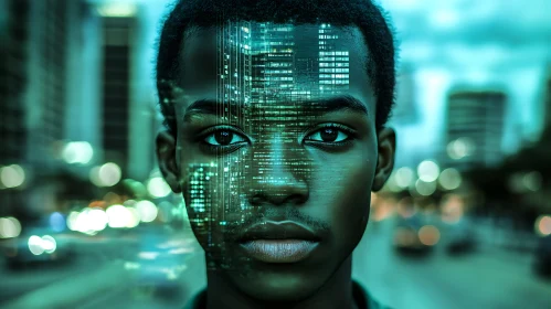 Cityscape Man Portrait