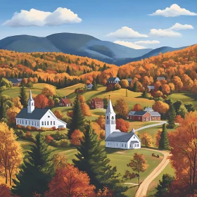 Scenic Autumn Countryside View
