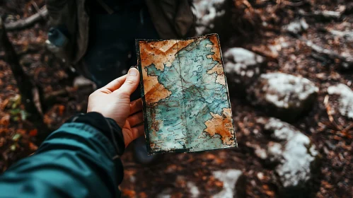 Antique Map for Outdoor Navigation