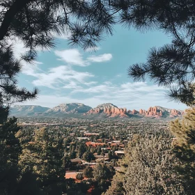 Arizona Mountain Vista Framed by Nature