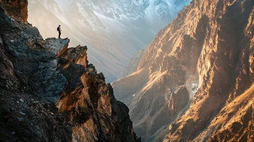 Hiker on Mountain Top