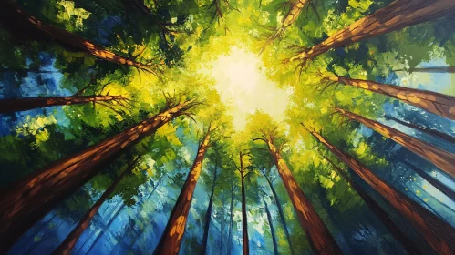 Sunlit Canopy in a Dense Forest