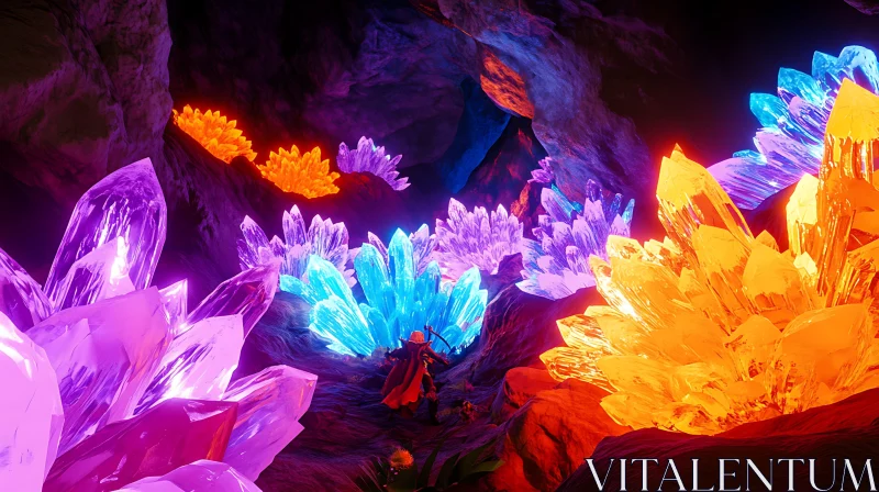 Cavern of Crystalline Dreams AI Image