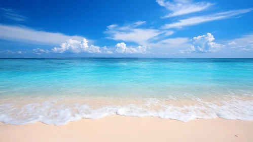 Azure Ocean and White Sand Beach