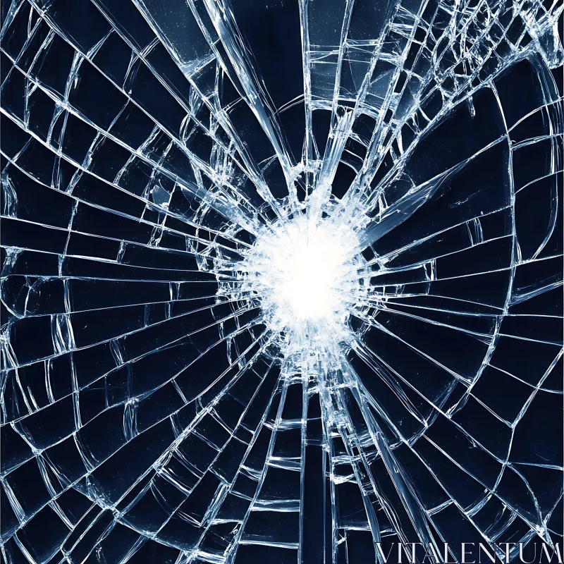 Fractured Glass: A Study in Destruction AI Image