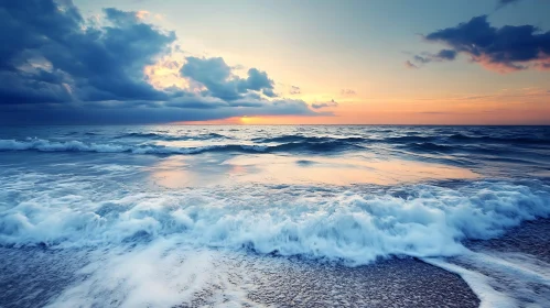 Peaceful Seashore at Dusk