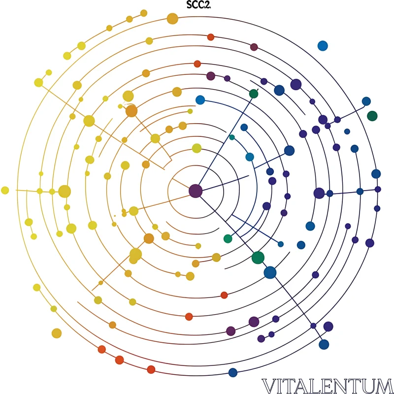 AI ART Abstract Data Visualization with Circular Gradients