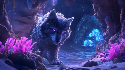 Guardian Wolf of the Crystal Depths