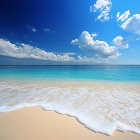 Coastal Serenity: Beach and Sky