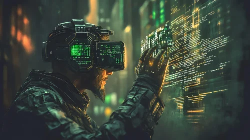 VR Interface in Futuristic Environment
