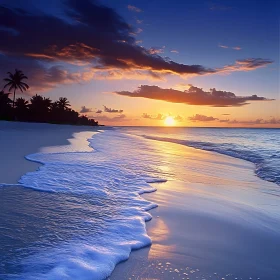 Tropical Beach at Sunset