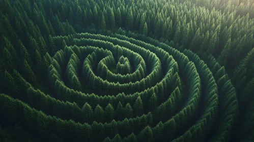 Spiral Forest Aerial View - Nature's Art