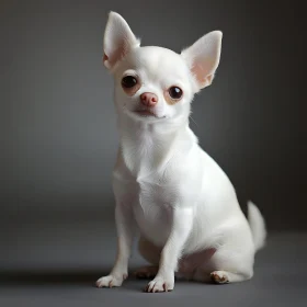 White Chihuahua with Large Eyes