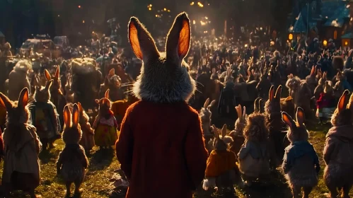 Bunny Crowd Scene