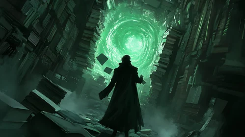 Wizard and the Glowing Doorway