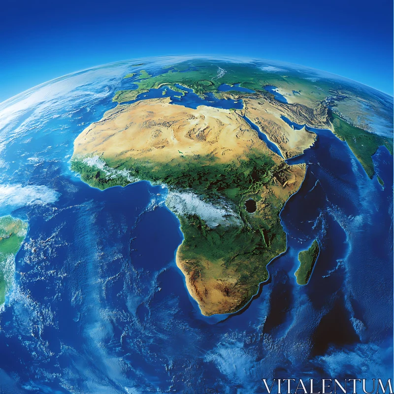 Africa from Space AI Image