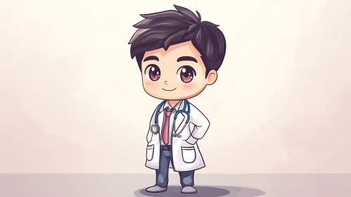 Chibi Doctor with Stethoscope