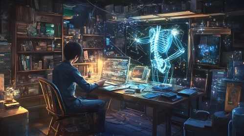 Anatomy Hologram Research in a Workspace