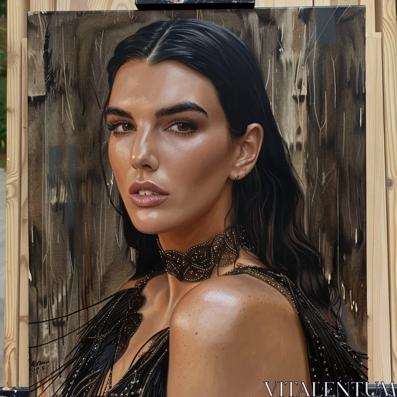 AI ART Sophisticated Kendall Jenner Art Depiction