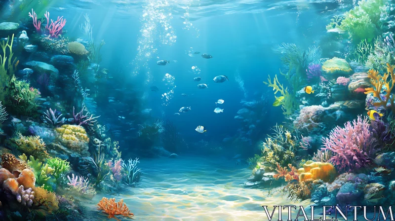 AI ART Underwater Coral Reef Ecosystem