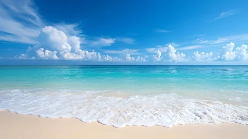 Peaceful Ocean View with White Sand