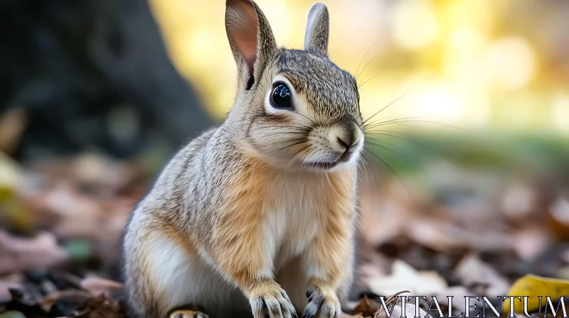 Rabbit in the Forest AI Image