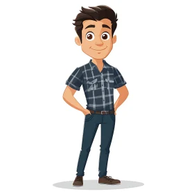 Casual Cartoon Character Illustration