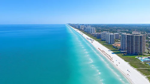 Coastal Serenity: Ocean View with Buildings