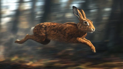 Fast Hare in Motion