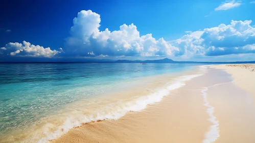 Peaceful Ocean View with White Sand