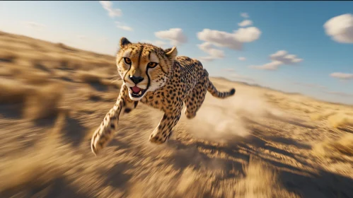 Fast Cheetah Running