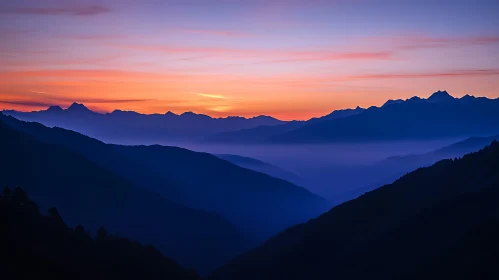 Serene Mountain Landscape at Twilight