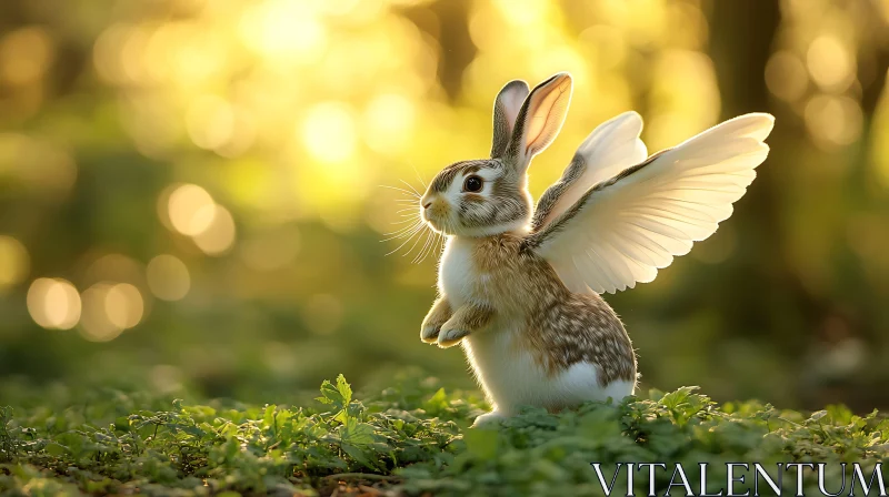 Enchanted Bunny with Wings AI Image