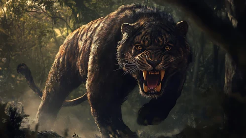 Angry Tiger Portrait