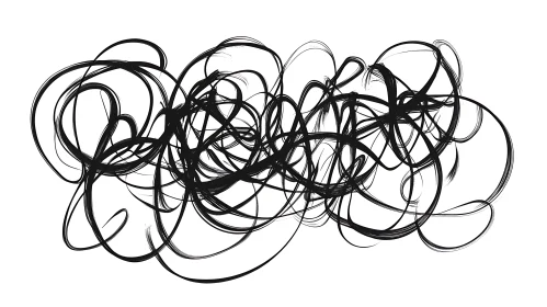 Chaotic Lines Composition - Modern Abstract Art