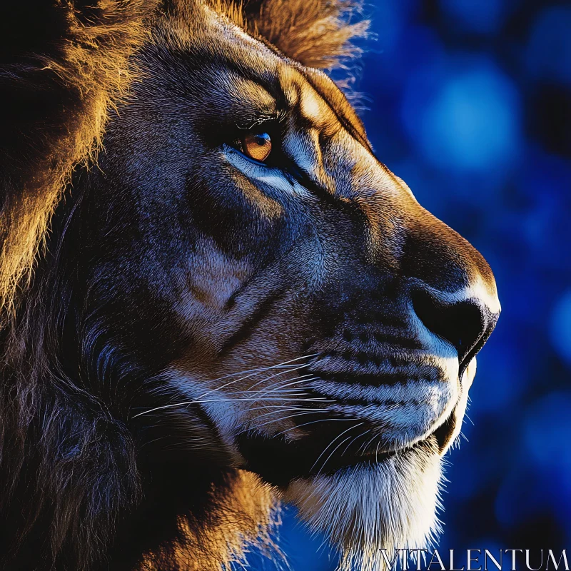 Lion Close-Up: A Portrait of Power AI Image