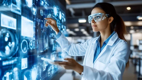 Scientist Analyzing Digital Data